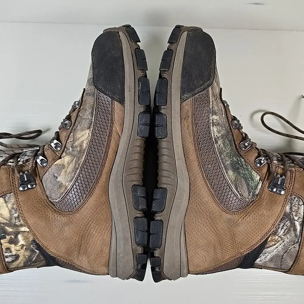 Cabelas Camo Hunting Boots Mens 9 Waterproof Insulated Tall Gore-Tex Thinsulate